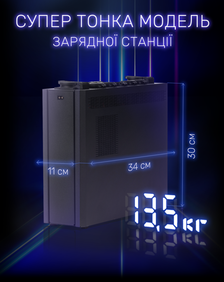 Супер тонка модель зарядна станція TISON ENERGY 1800 SLIM